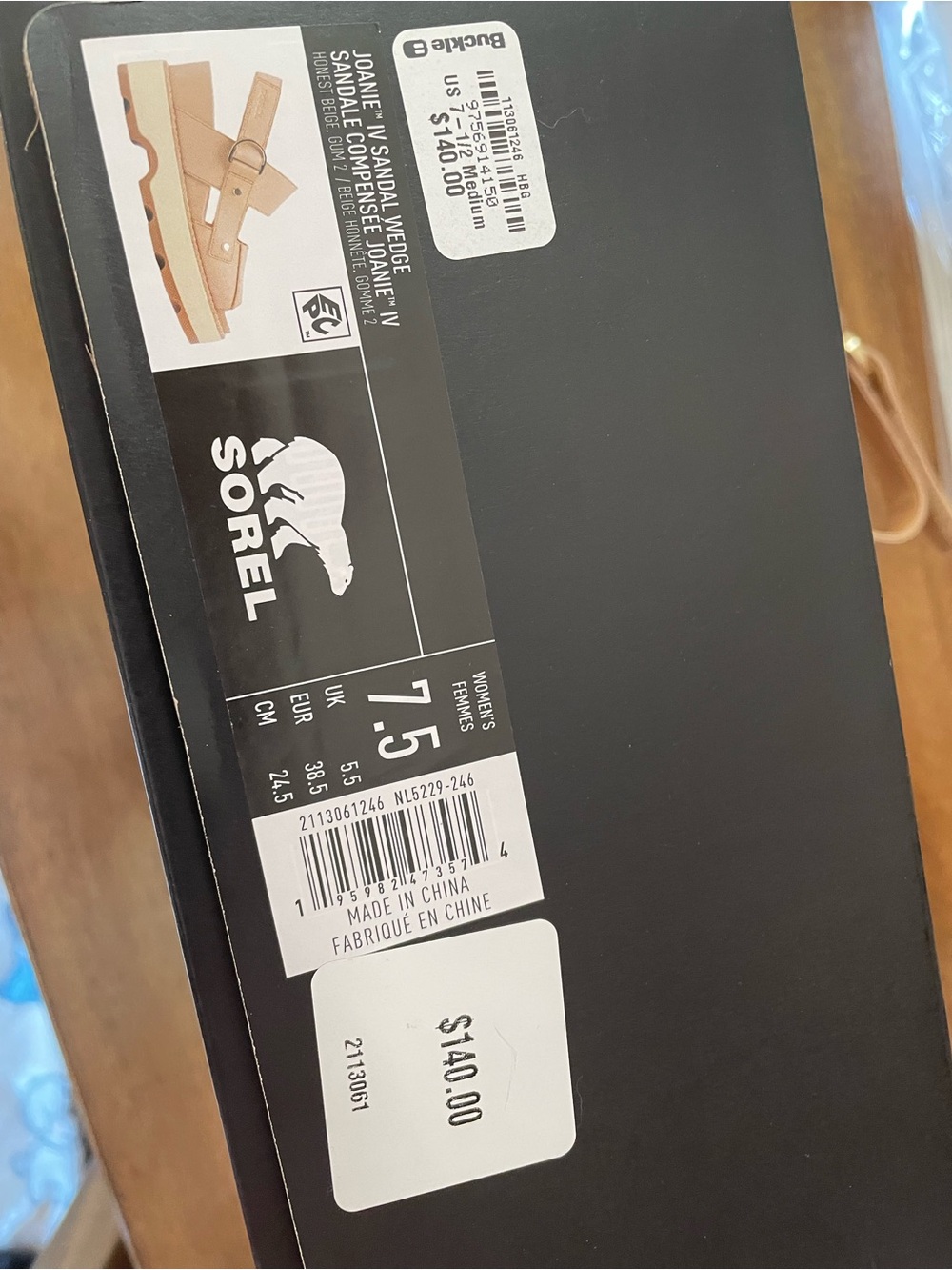 Sorel Blush-Tan Platform Slingback Wedge Sandals - Picture 5 of 7
